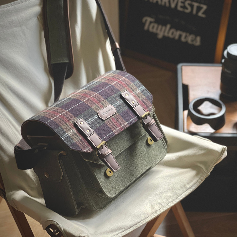 Taylorves camera bag SLR suitable for Canon Nikon Sony a7m4 camera 70D80d retro photography bag