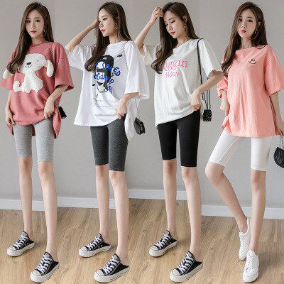 50% inner lap pants woman summer thin outside wearing Korean version 202 new pure cotton 70% slim leg elastic display slim shorts