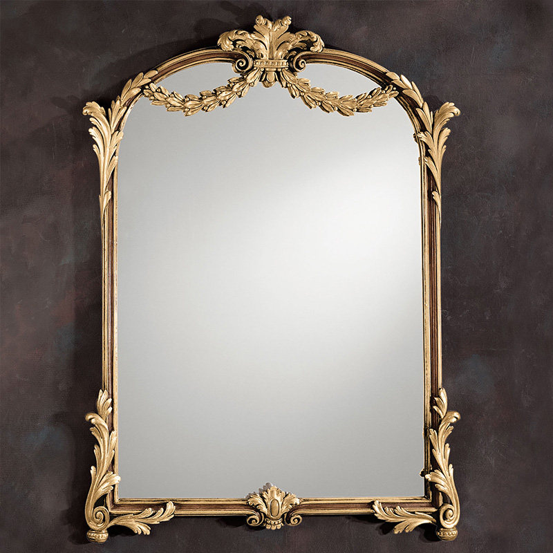American retro sculptures Decorative Mirror Fireplace Background Wall Xuan Guan Dining Side Mirror Veranda Folk Bathroom Mirror Cosmetic Mirror