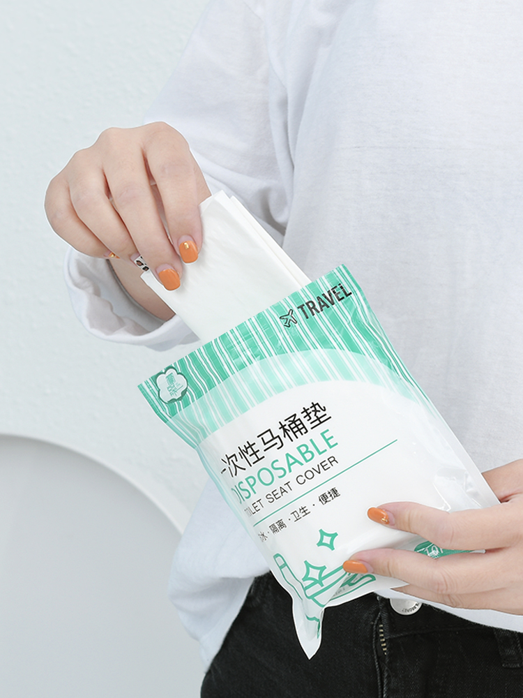 40 pieces disposable toilet mat female travel maternity household cushion paper travel portable adhesive toilet toilet toilet cover