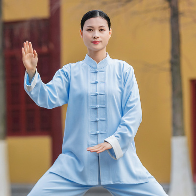 Tai chi clothing chinese kung fu uniforms Strive for Fenghua Tang clothing button tai chi clothing women Chinese style cotton hemp cloth training clothes men autumn and winter fashion Chinese style leisure