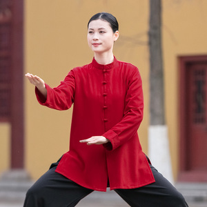 Tai chi clothing chinese kung fu uniforms Chen Jiagou women small button Tai Chi dress with standing collar