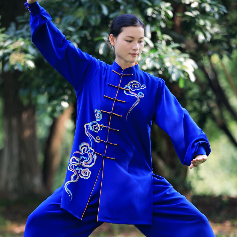 Tai chi clothing chinese kung fu uniforms Women new elegant Tai Chi  Clothingquan training clothes men middle and long style performance wear