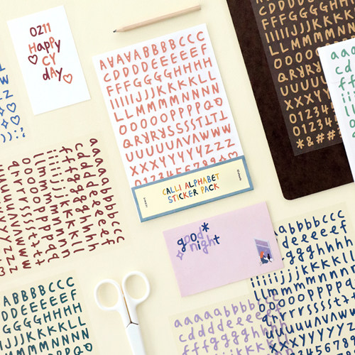 South Korean iconic case letter removable sticker N sub-sticker Sticker Hand Ledger Star small Caxanica DIY suit