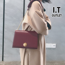 Hong Kong leather fonck2022 new fashion high-quality texture this year popular messenger chain bag womens autumn and winter