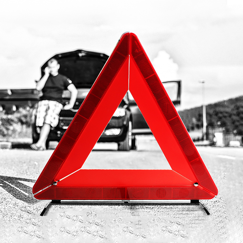 Car Tripod Warning Signs Tripod Reflective Vertical Folding Folding Car Hazard Sign Parking Card Safety On-board