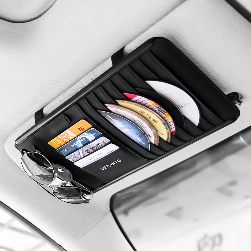 Car CD Clip Car CD Bag Multifunctional Visor Cover CD Clip Car Disc Clip Storage Bag Without Deformation