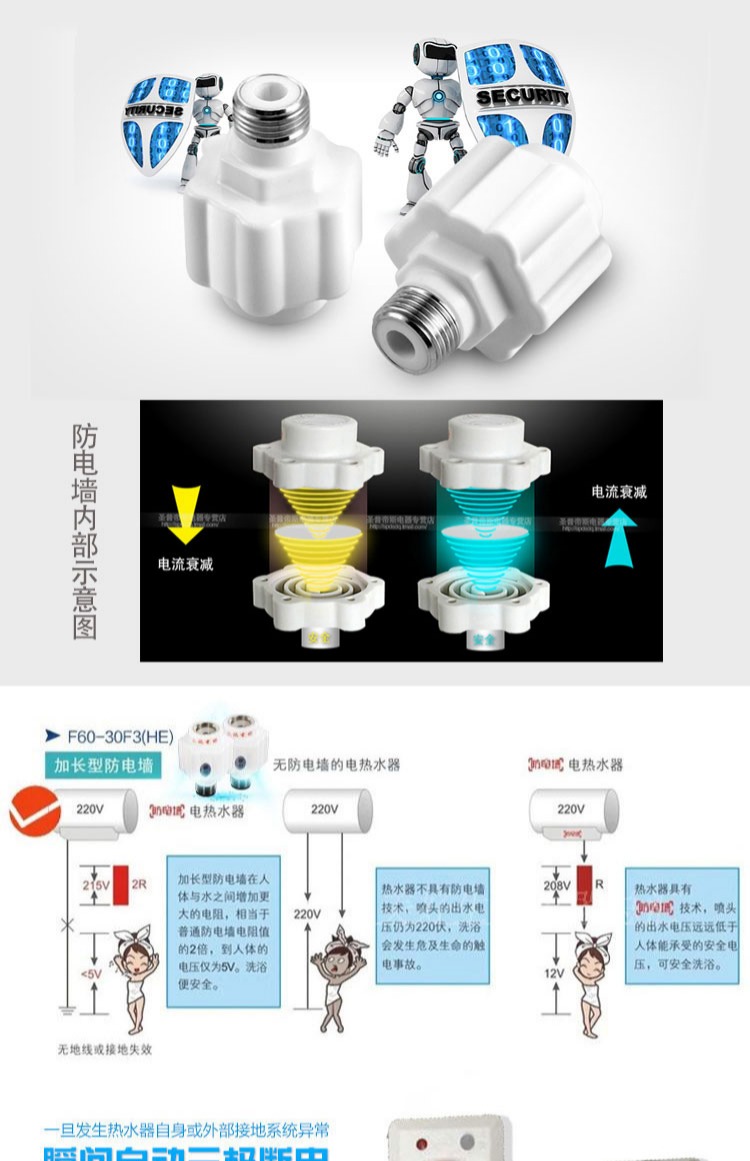 máy nước nóng Kang Jiahao vợ DSZF-50K3 bình đun nước nóng điện loại gia dụng siêu mỏng 50/60 lít 3000W tốc độ nhiệt nóng lạnh năng lượng mặt trời