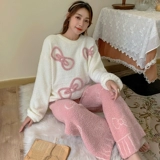 Зимняя пижама, коралловый бархатный осенний демисезонный комплект, коллекция 2022, увеличенная толщина