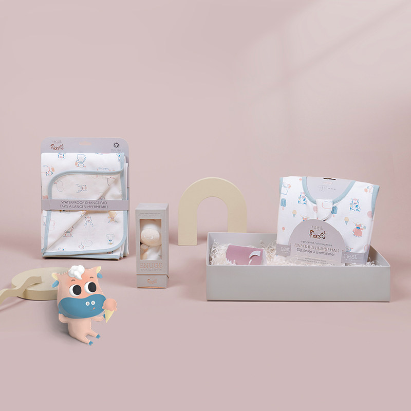 Nest Designs2021 New Newborn Double Flank Swaddling Sleeping Bag Gift Box Baby Souvenir Baby Spring