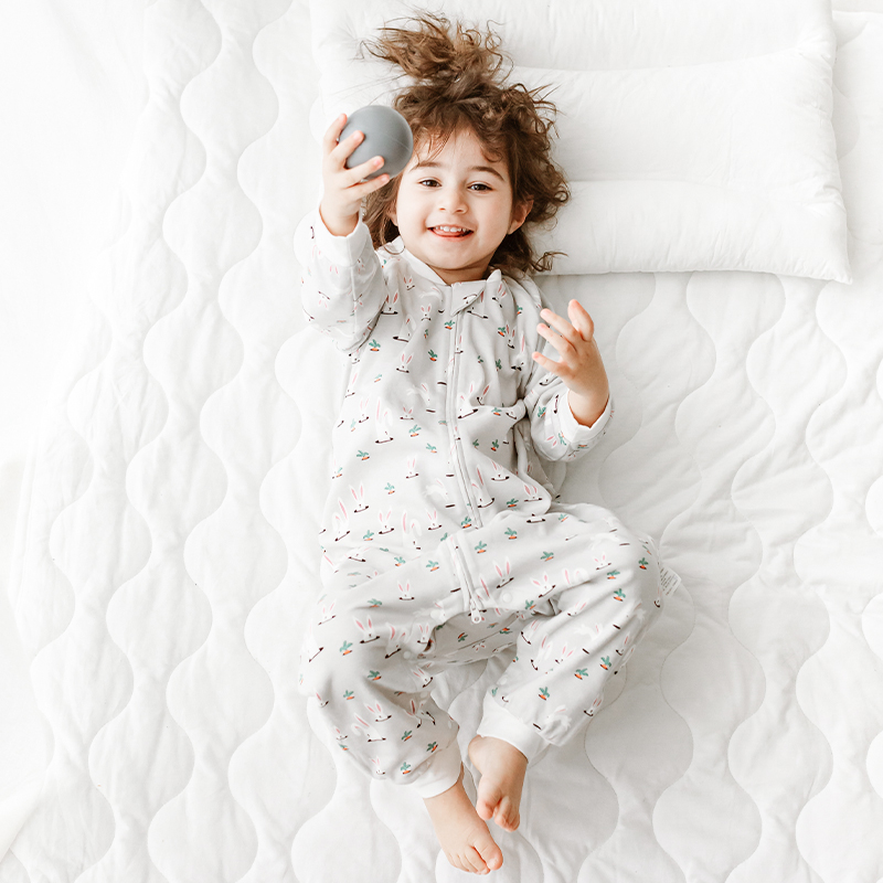 Nest Designers Baby Sleeping Bag Pure Cotton Double Layer Long Sleeve Baby Legs Sleeping Bag Child Anti Kick Quilt