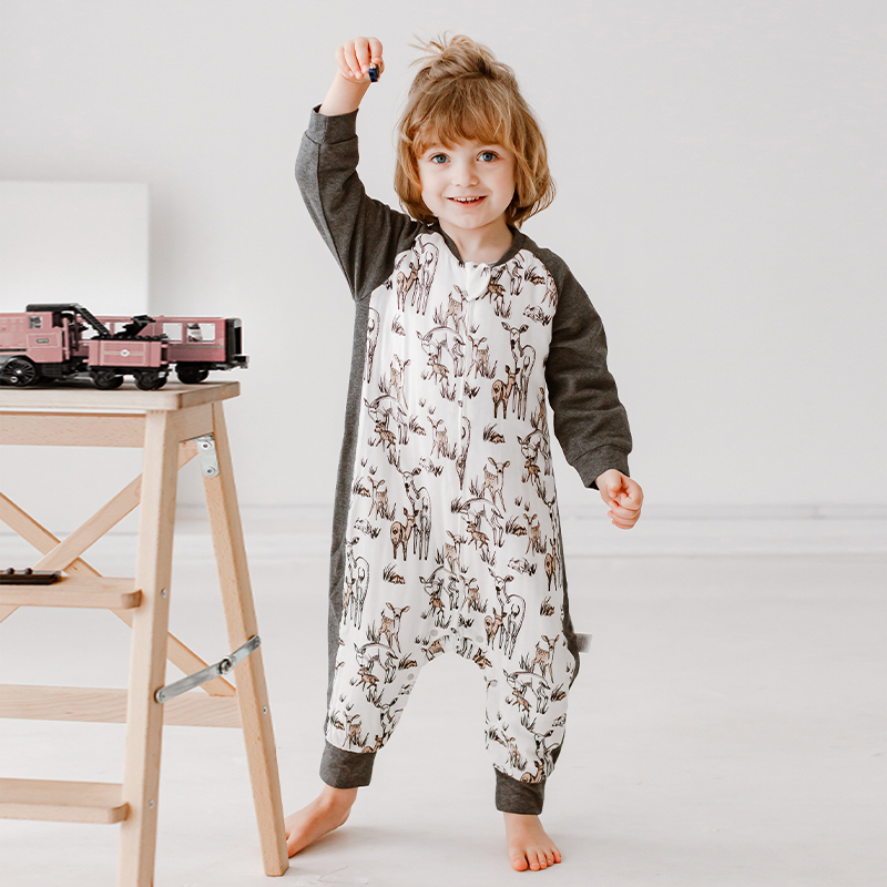 Nest Designs baby sleeping bag gauze long sleeve stitching autumn and winter anti kicks children thin cotton baby sleeping bag