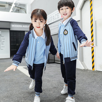 Kindergarten garden clothes Spring cotton suit Spring primary school uniform Childrens spring and autumn sports games performance class clothes