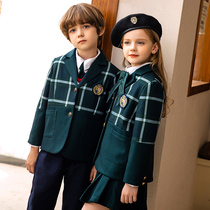 Kindergarten clothing spring and autumn primary school uniform autumn suit suit children's class clothing English style academic style suit
