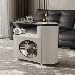 Jian Xiangsen Modern Minimalist Mobile Side Table Cart Storage Organizer for Living Room Small Apartment Multifunctional Side Cabinet