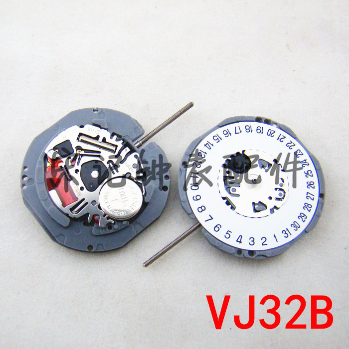 Watch spare parts Japanese original clothing Import Seiko Seiko VJ32B quartz movement VJ32 Three-pin single calendar