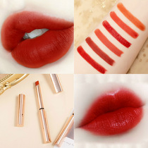 Li Jiaqi small gold bar round tube lipstick small sample Velvet Fog surface moisturizing easy to color thin tube Red student party parity