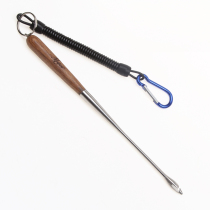 Wooden handle anti-rust 304 stainless steel portable hook-up device deep throat multi-function quick fish hook pick-up