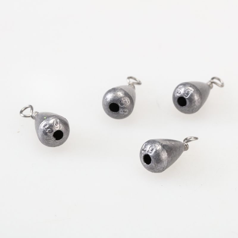 Through Heart-shaped Lead Pendant Fishing Pendant Hollow Water Drop Lead Pendant Fishing With Ring Lead Pendant Bass Lead Lumps