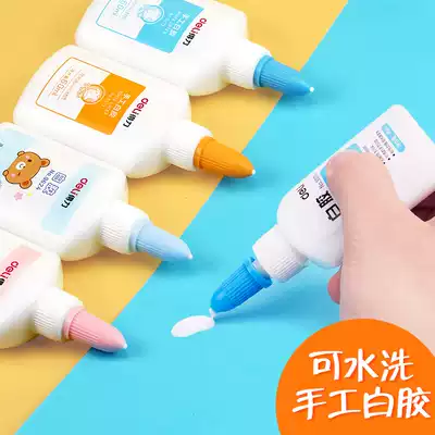 Del white glue handmade primary school students can wash large bottle liquid glue kindergarten children's special safety sticker DIY model sticky Wood multifunctional woodworking craft milk white glue wholesale