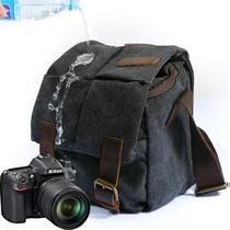 Cross-border canvas bag crossbody bag for men and women shoulder bag retro photography bag waterproof micro-SLR moisture-proof camera bag small bag