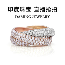 Daoming Indian Jewelry Show Ancestral Mother Green Sapphire Retro Ruby Ear Pendant Royal Color Treasure Straight Play Leak