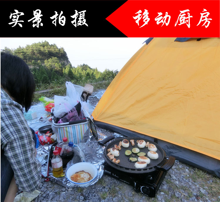 Lò nướng di động lò nướng đôi sử dụng bếp nướng cắm trại bếp gia đình bếp lò thẻ lò nướng - Bếp lò / bộ đồ ăn / đồ nướng dã ngoại bếp du lịch namilux