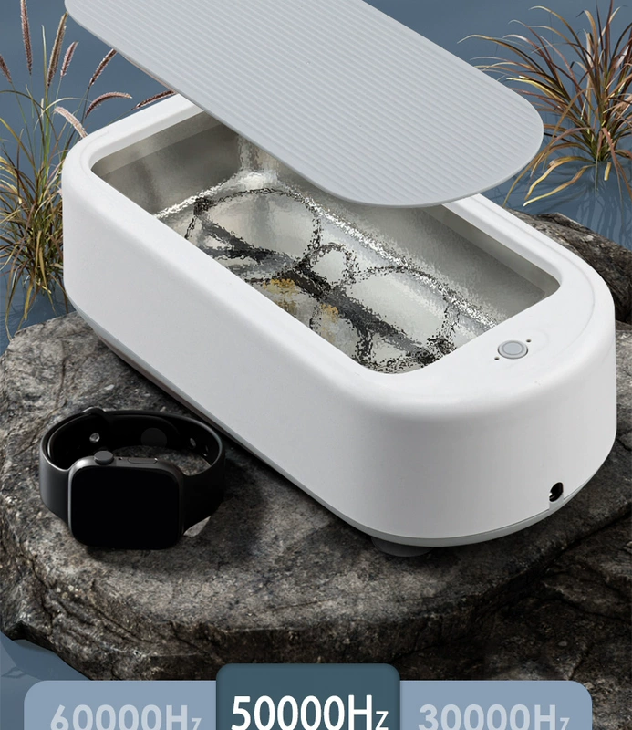 Máy làm sạch siêu âm hộ gia đình kính máy giặt đồ trang sức niềng răng hoàn toàn tự động nhỏ di động làm sạch mắt hiện vật