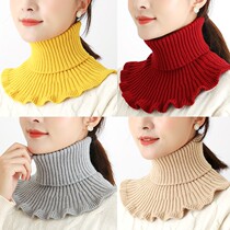 Sleeve head scarf Womens knitted care cervical collar false collar jacket high collar wool line scarf autumn winter new guard neck warm neck cover