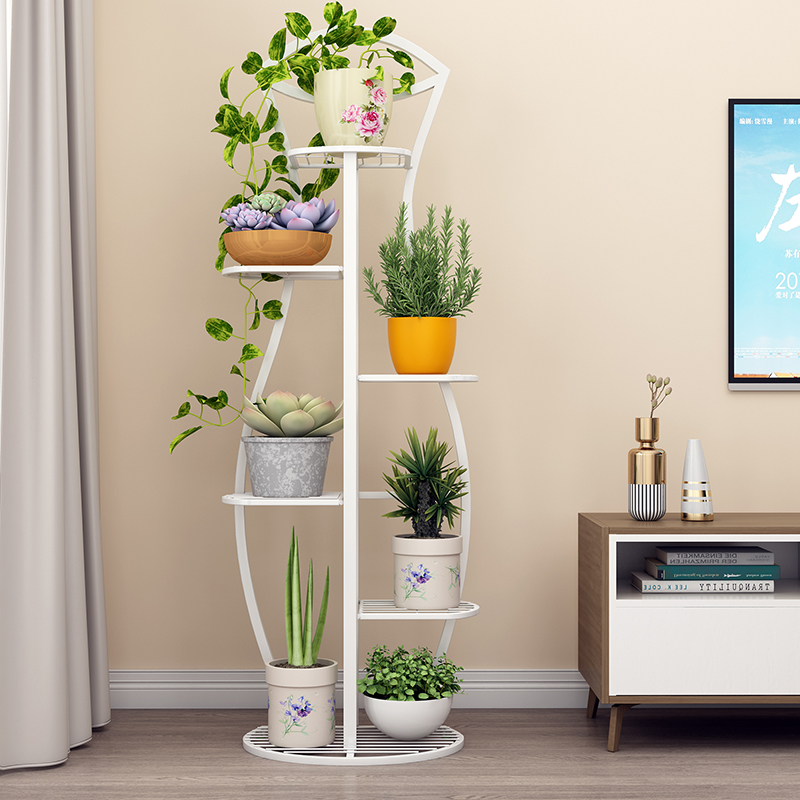 Flower shelf Living room floor-type shelving Shelf Balcony Arrangement Brief Modern Flower Pots Shelf Iron Art Plants Placement shelf