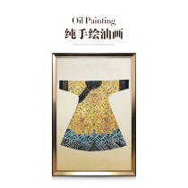 New Chinese study hanging painting Villa model house painting high-grade pure hand-painted palace oil painting chairman office hanging painting