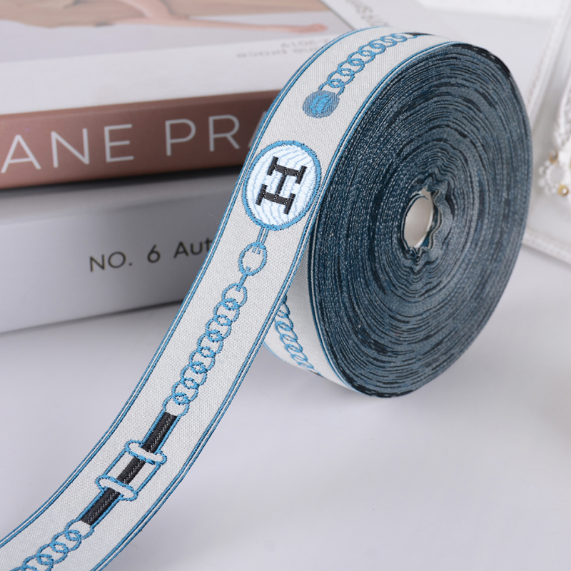 Curtain jacquard wide 3cm Table cloth splicing Pillow minimalist Sofa Side Bed Pint Room Blue Nordic Decoration 3R51