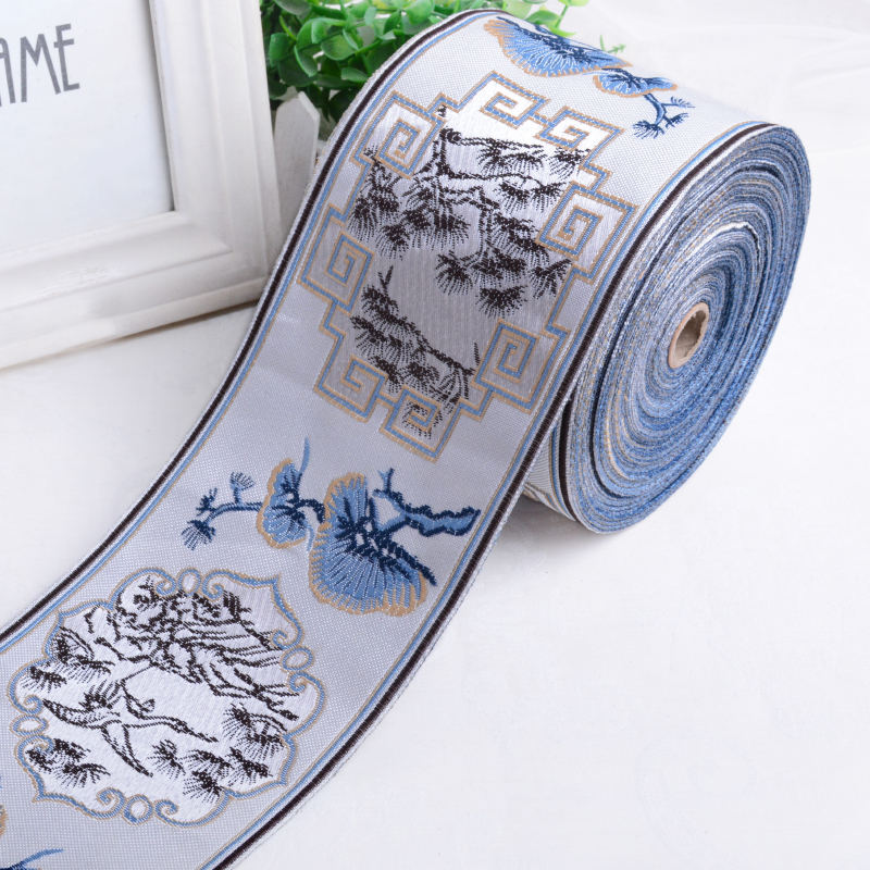 Width 12cm Curtain Lace Accessories Jacquard Ribbon Curtain Splicing Accessories Sofa Cushion Pillow Decoration 12A2