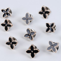 Curtain Tieback Lace Fixing Buckle, Anti-Curling Curtain Buckle, No-Nail Buckle, Detachable Waistband Buckle, Stainless Steel Metal Button