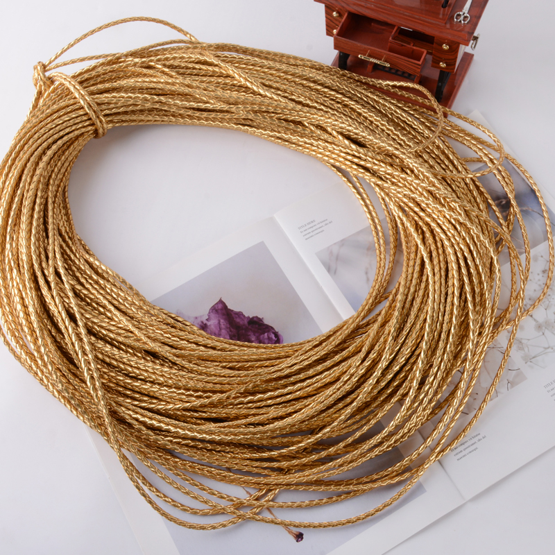 Curtain Mantle Hair Circle Home Decoration Rope Twist Rope Binding Rope Strap Twist Golden Silver Bright Sheet Beads Sturdy