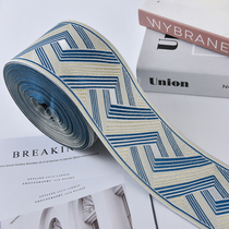 Curtain jacquard width 8cm tablecloth splicing pillow simple sofa side bedding room blue Nordic decoration 8R58