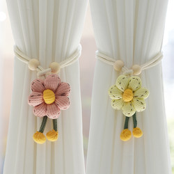 Curtain Tiebacks with Floral Decoration, Sheer Curtain Tiebacks, Cute Bedroom Curtain Tiebacks, Storage Buckle K-356