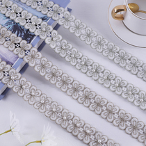 Curtain vertical edge beaded webbing decoration splicing gold lace high-precision embroidered yarn welting table side cushion edging M-12