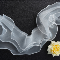 French fungus curtain lace decorative window screen fabric wavy lace vertical edge side lace princess room M-502