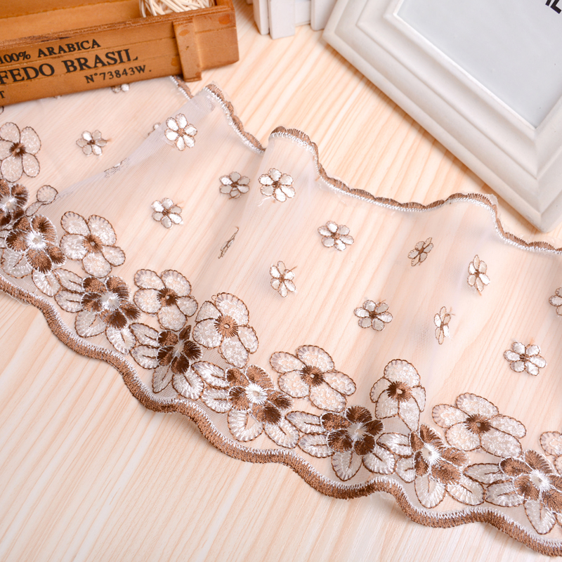 Lace lace net flower skirt sofa curtain DIY clothing accessories embroidery fabric width 16cm