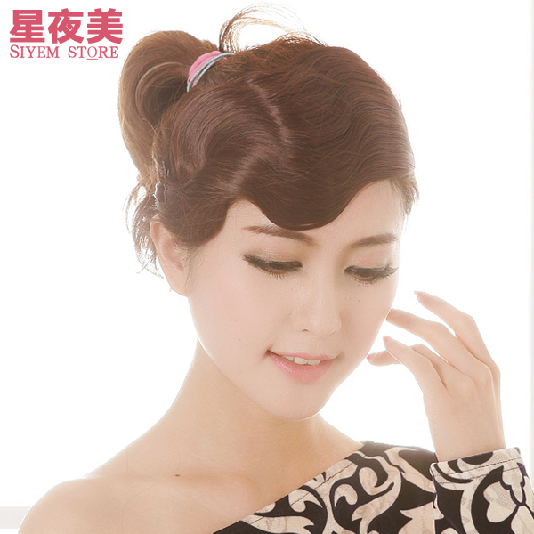 Star Night Mei retro - ripple fake browsing fake Haiji Chinese flangrobe show styling ancient photo gallery lady wig