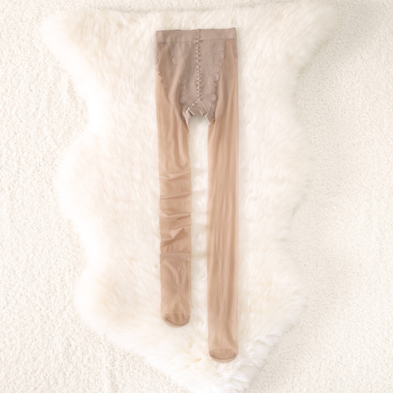 Spring and autumn 10d transparent ultra-thin invisible stockings crotch crystal silk-like pantyhose flesh-colored inner pantyhose women's summer