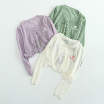 Summer thin princess outerwear ice silk sweater cardigan coat girls shawl top air-conditioning shirt sun protection shirt