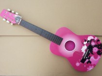 Original single 30-inch childrens beginner guitar wooden pitch can learn to play flower guitar for beginners