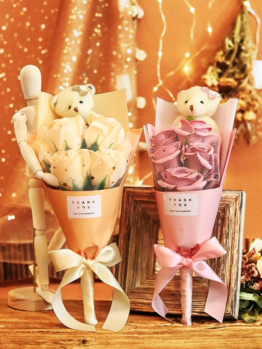 Мыло на день матери с розой в составе, подарочная коробка, подарок на день рождения