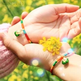 Детский плетеный оберег на день рождения ручной работы подходит для мужчин и женщин, браслет из красной нити, для влюбленных