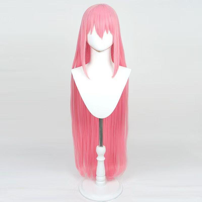 Kouyou Tsubaki Cosplay Wig Pink Full Wig with Realistic Scalp Full Head Cover 1m Long Bangs