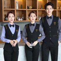Bar waiter overalls women long sleeve dining hot pot restaurant hotel west restaurant ktv tooling waistcoat men autumn and winter