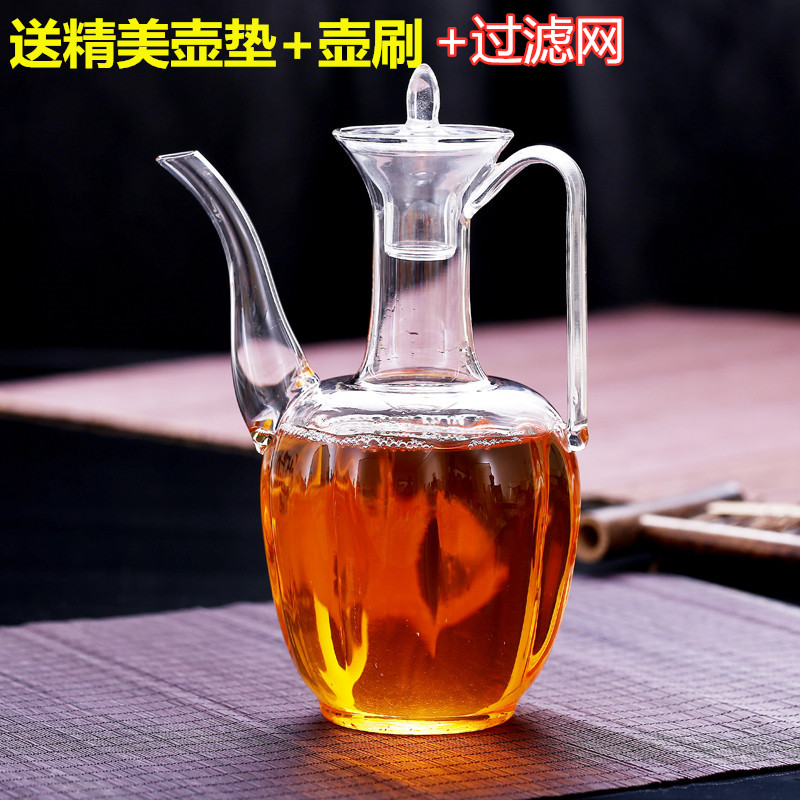Factory direct selling hand-held pot imitation Song pot noble concubine warm wine pot electric ceramic stove heating boiling teapot high temperature resistant glass pot