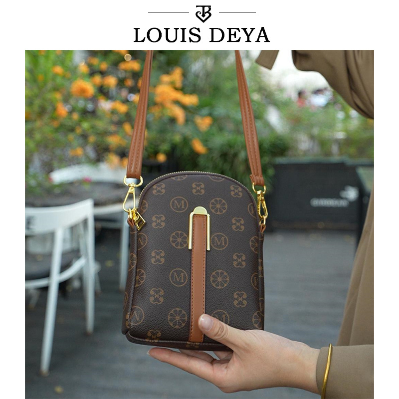 [Exclusive for Fans] Louis Deya Vertical Mobile Phone Bag, Shoulder Bag for Middle-Aged Mothers, Women's Crossbody Bag, Small Bag